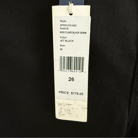 Vineyard Vines Velvet Tuxedo Stripe Raw Hem High Rise Kick Flare Jeans 26 NWT - Picture 13 of 14